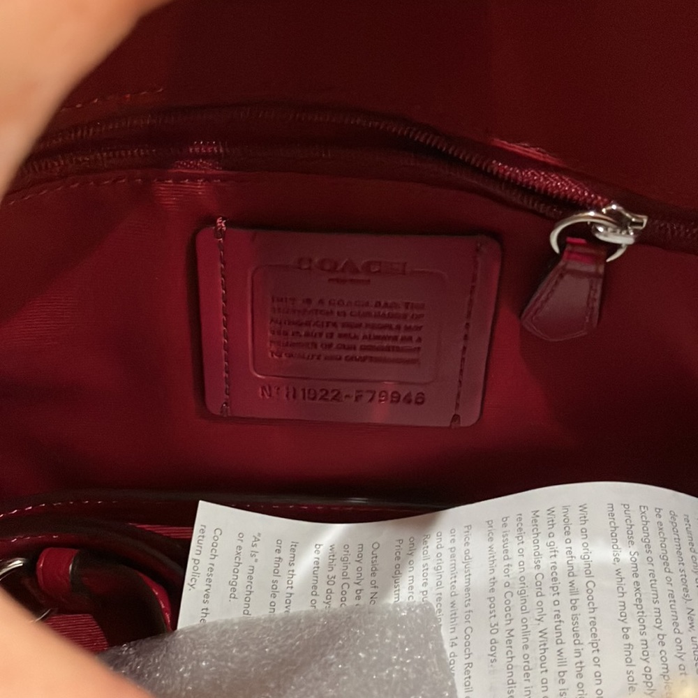 Coach Rowan Satchel Bag for Women - Dark Fuchsia - F79946 - Picture 9 of 13